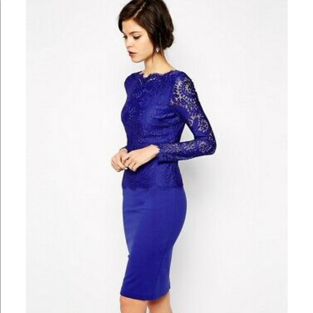Ted Baker 'Vendela' Lace Top Fitted Dress